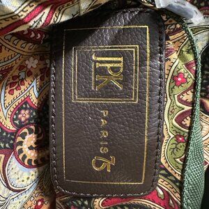 AS IS JPK PARIS75 FOREST GREEN FABRIC BAG WITH SHOULDER STRAP